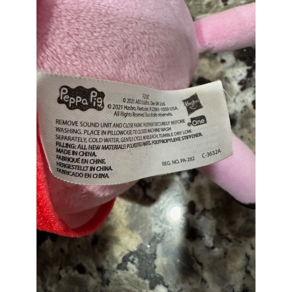 Peppa Pig Singing Plush Stuffed Animal Red Music Note Dress Microphone 13 Inch